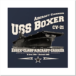 USS BOXER CV-21 Aircraft carrier veterans Posters and Art
